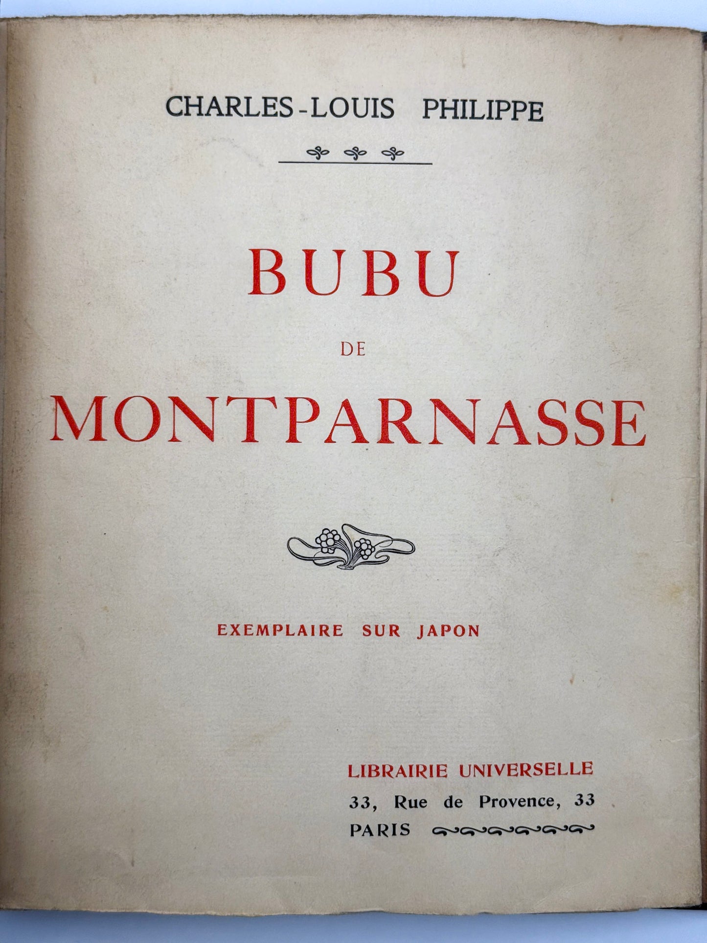 Bubu de Montparnasse. Nouvelle édition illustrée de 90 lithographies de Grandjouan