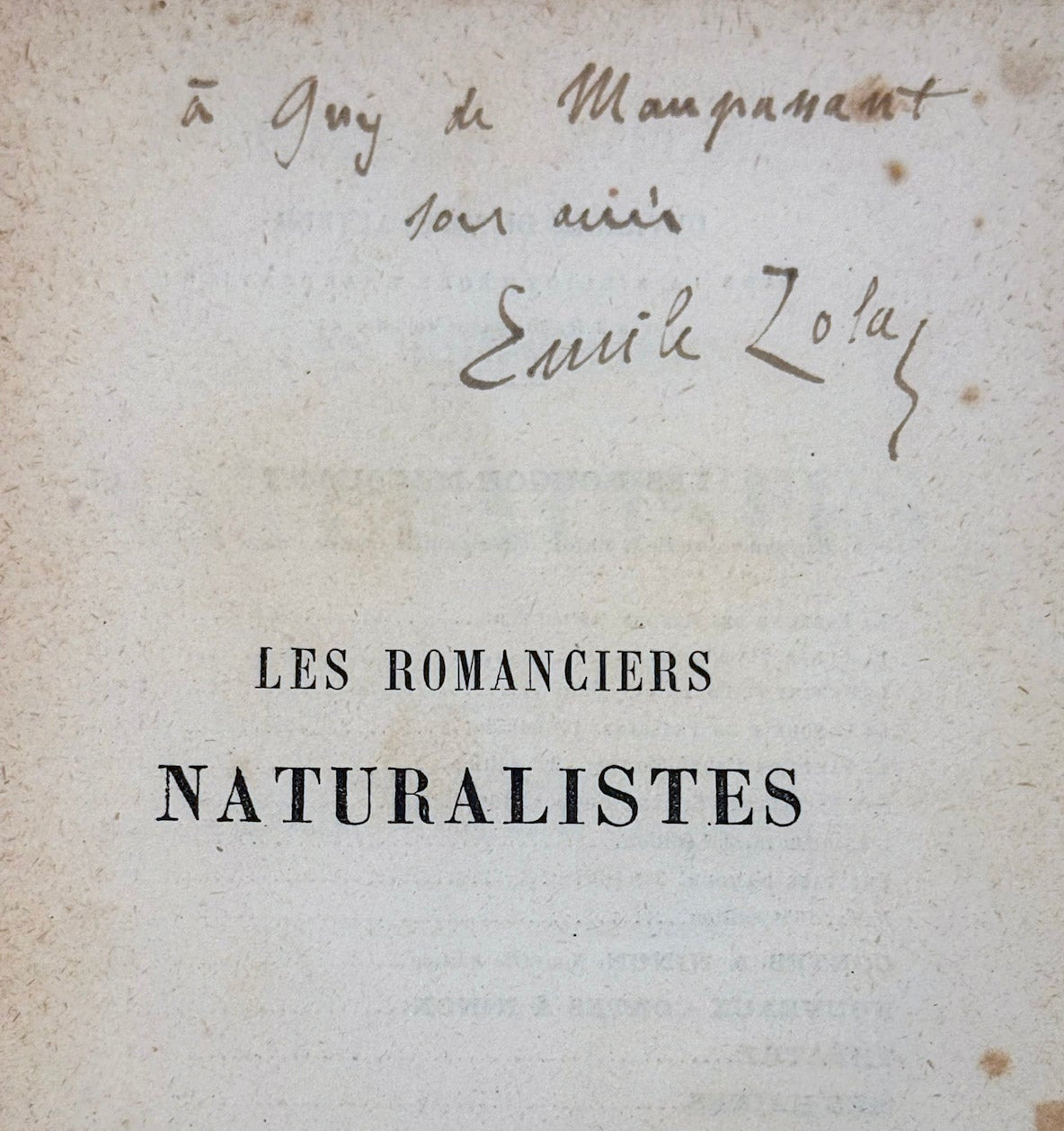 Les romanciers naturalistes