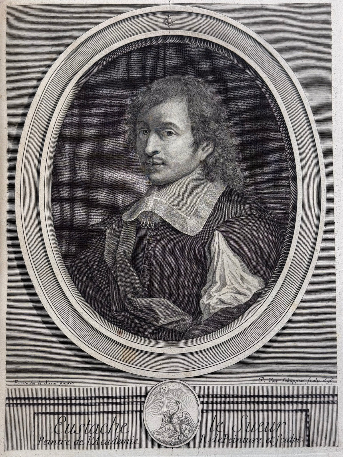 Portraits des hommes illustres des dix-septièmes dix-huitième siècles, dessinés d'après nature, et gravés par Edelinck, Lubin, van Schuppen, Duflos et Simonneau, avec une notice sur chacun d'eux