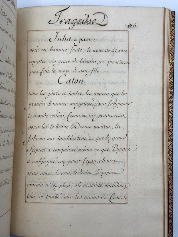 [MANUSCRIT]. Caton, tragédie angloise de Monsieur Addisson traduite en françois.