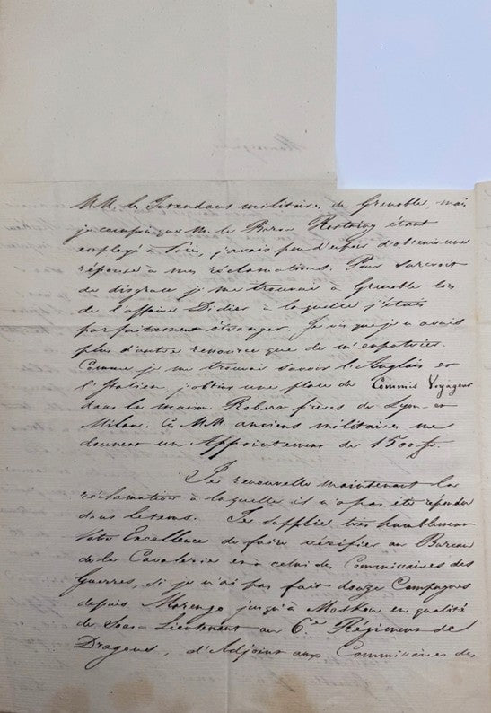 Lettre autographe signée, Stendhal au Maréchal de Gouvion-Saint-Cyr