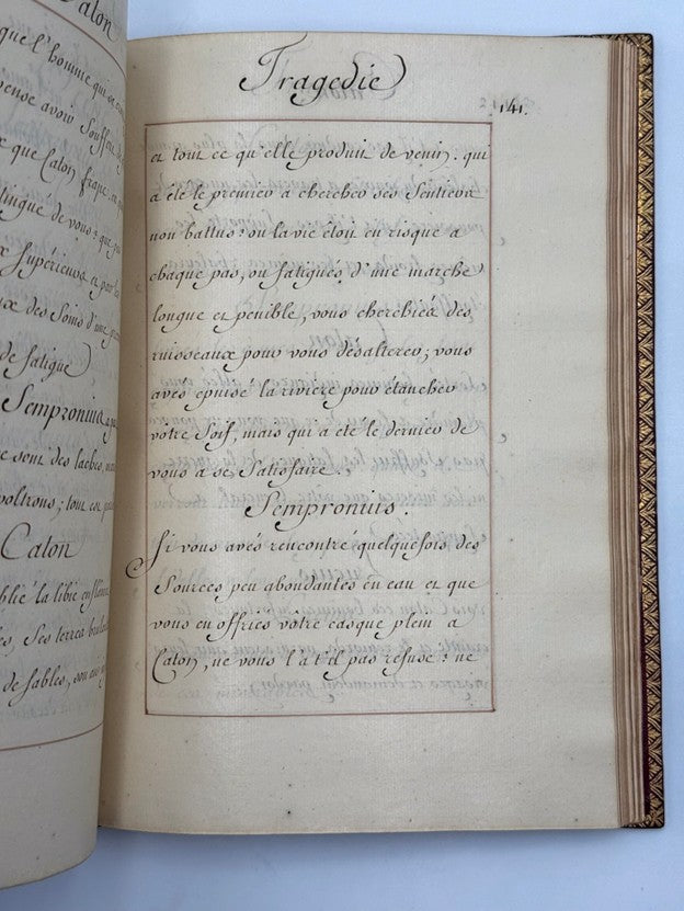 [MANUSCRIPT]. Caton, tragédie angloise de Monsieur Addisson traduite en françois.
