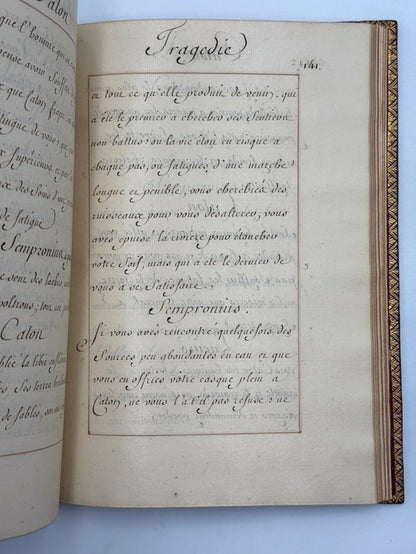 [MANUSCRIPT]. Caton, tragédie angloise de Monsieur Addisson traduite en françois.