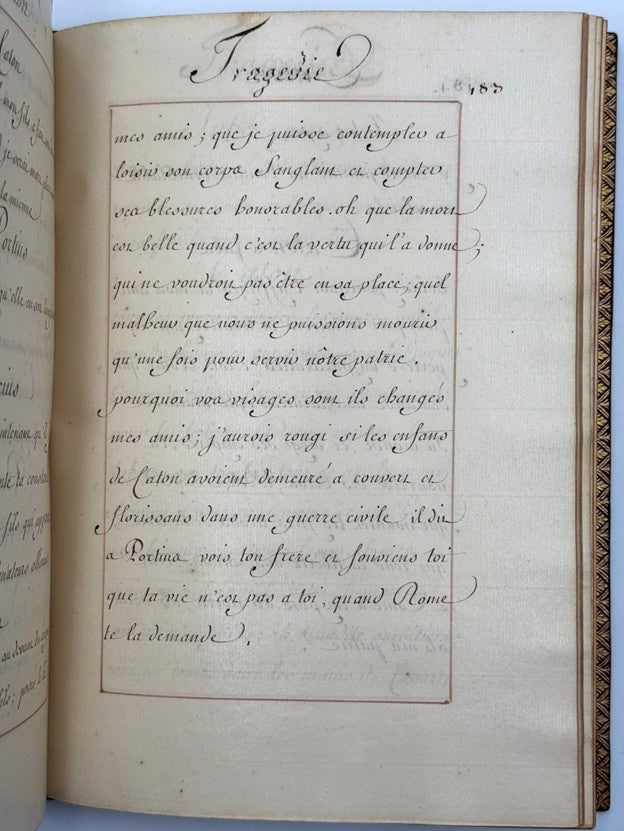 [MANUSCRIPT]. Caton, tragédie angloise de Monsieur Addisson traduite en françois.