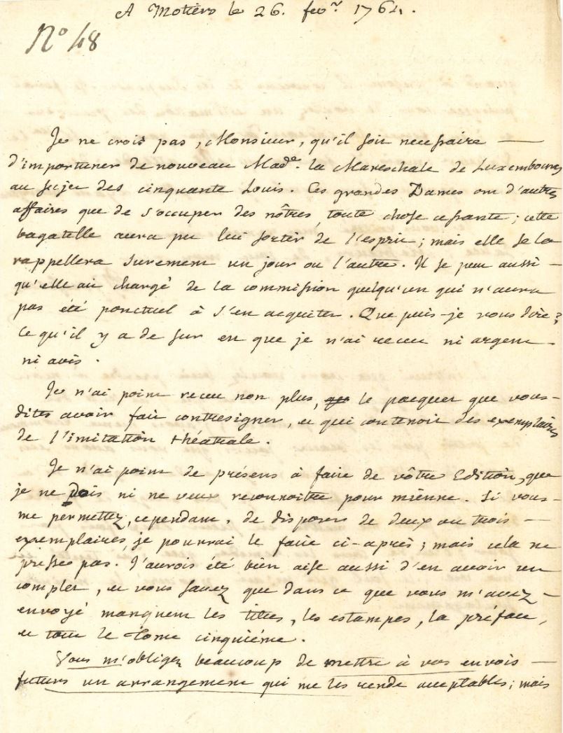 L.A.S. Rousseau à Nicolas Duchesne