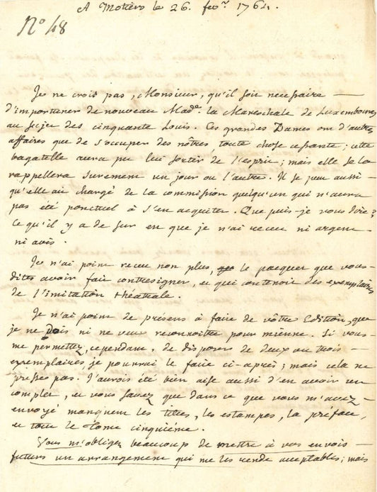 L.A.S. Rousseau à Nicolas Duchesne