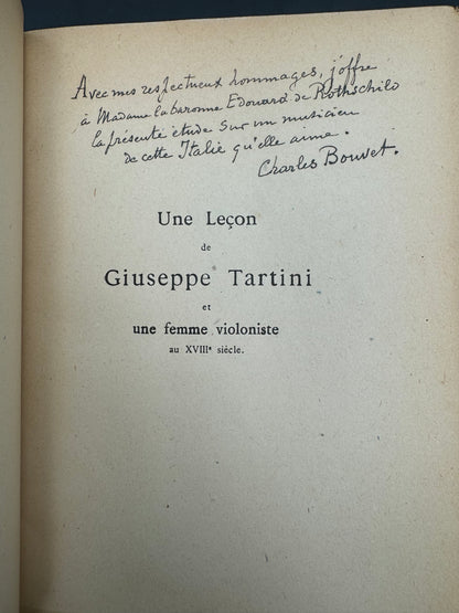 Une leçon de Giuseppe Tartini et une femme violoniste au XVIIIe siècle.