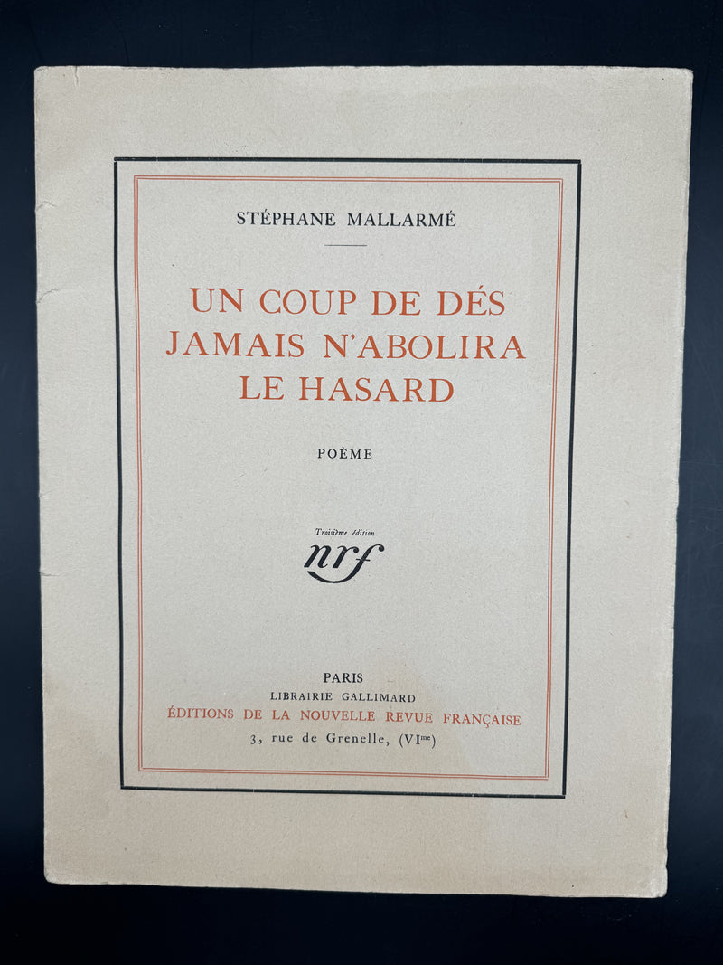 Un coup de dés jamais n'abolira le hasard. Poème.